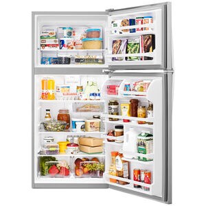 Whirlpool 30 in. 18.2 cu. ft. Top Freezer Refrigerator - Monochromatic Stainless Steel, Monochromatic Stainless Steel, hires