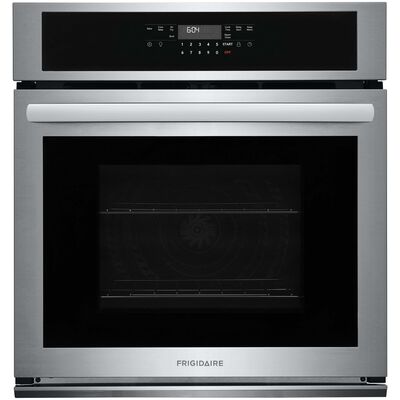 Frigidaire 27 in. 3.8 cu. ft. Electric Single Wall Oven with Standard Convection - Stainless Steel | FCWS2730AS