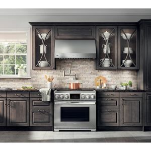 SKS 36 in. 6.3 cu. ft. Smart Standard Convection Steam Dual Fuel Range with 2 Sealed & 2 Induction Burners - Stainless Steel, , hires