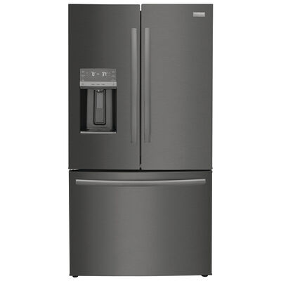 Frigidaire Gallery 36 in. 22.6 cu. ft. Counter Depth French Door Refrigerator with Ice & Water Dispenser - Black Stainless | GRFC2353AD