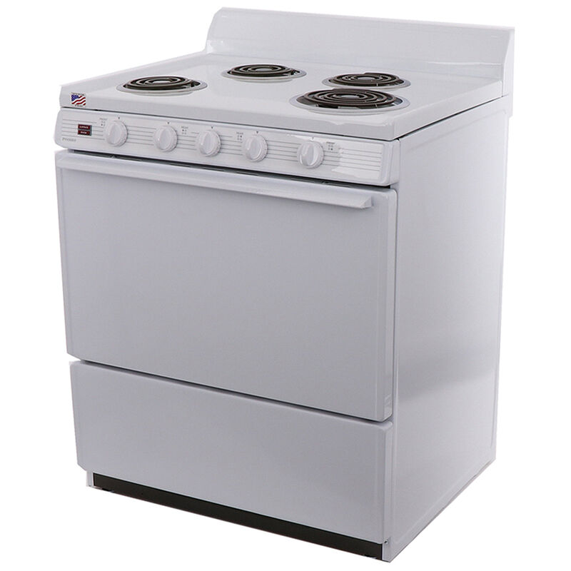 Premier 30 in. 3.9 cu. ft. Electric Range with Coil Burners - White, , hires