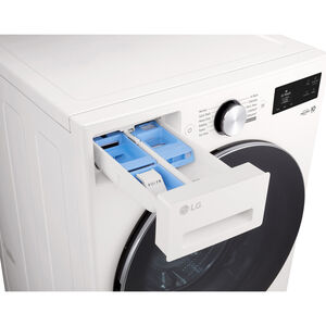 LG 27 in. 5.0 cu. ft. Smart Stackable Front Load Washer with TurboWash 360, AI DD Built-In Intelligence, Sanitize & Steam Cycle - Alpine White, , hires