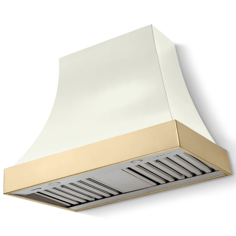 La Cornue CornuFe Series 36 in. Ducted Standard Style Range Hood with 600 CFM, 3 Fan Speeds & 2 LED Lights - Pure White, , hires