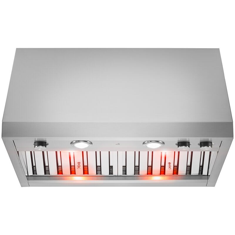 JennAir Pro-Style 30 in. Ducted Canopy Pro Style Style Range Hood with 600 CFM, 4 Fan Speeds & 2 Halogen Lights - Stainless Steel, , hires