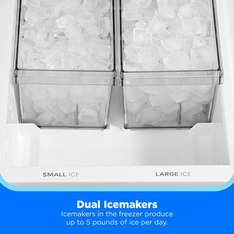 Midea 36 in. 26.5 cu. ft. Smart Counter Depth French Door Refrigerator with Internal Water Autofill Pitcher - Stainless Steel, , hires