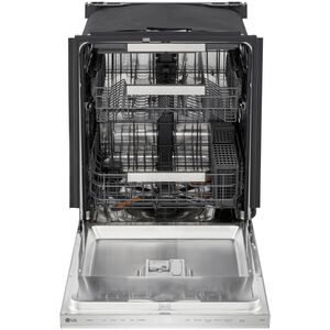 LG 24 in. Top Control Flush-Mount Smart Dishwasher with 44 dBA Sound Level, 3rd-Rack, AutoVent Dry, Dynamic Heat Dry & Pocket Handle - PrintProof Stainless Steel, , hires