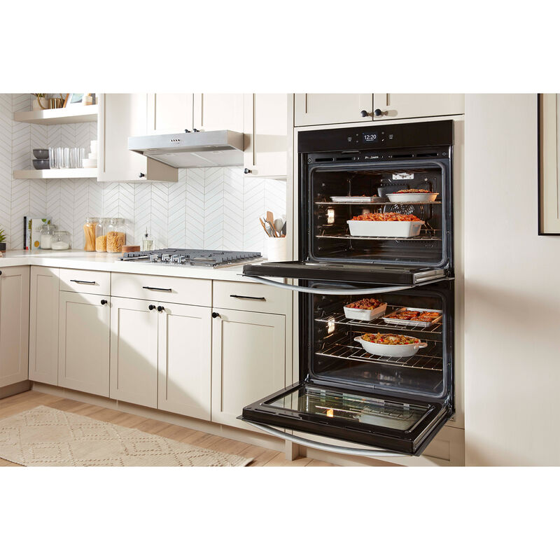 Whirlpool 30 in. 10 cu. ft. Smart Top Control Electric Double Wall Oven with Standard Convection - White, White, hires