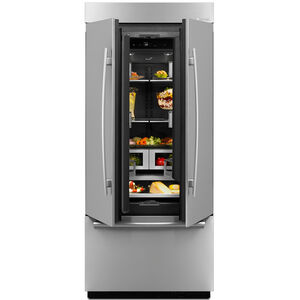 JennAir 36 in. 20.8 cu. ft. Built-In Counter Depth French Door Refrigerator with Ice Maker - Custom Panel Ready, , hires