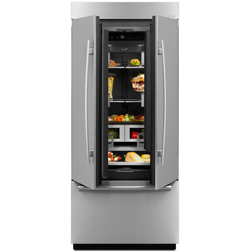 JennAir 36 in. 20.8 cu. ft. Built-In Counter Depth French Door Refrigerator with Ice Maker - Custom Panel Ready, , hires
