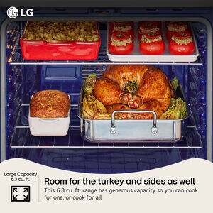 LG 30 in. 6.3 cu. ft. Smart Air-Fry True European Convection Electric Range with Radiant Burners - Black Stainless Steel, , hires