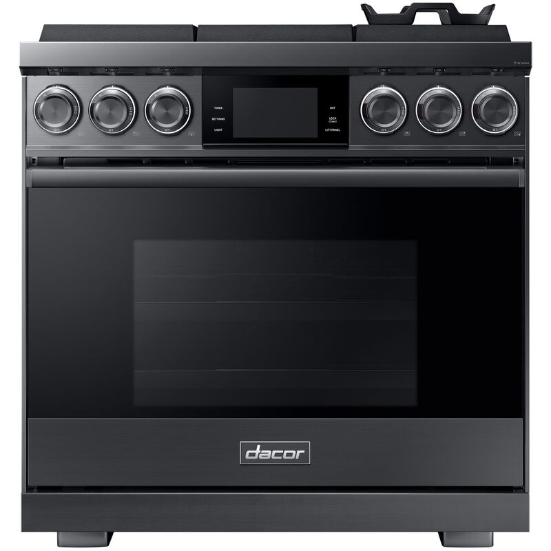 Dacor Contemporary 36 in. 5.4 cu. ft. Smart Dual Convection Gas Range with 6 Sealed Burners - Graphite Stainless, , hires