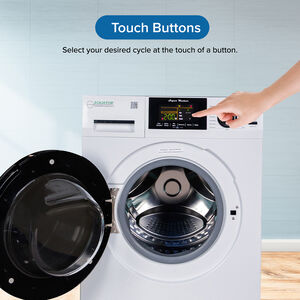 Equator 24 in. 1.9 cu. ft. Electric Front Load Laundry Center with Sanitize Cycle & Sensor Dry - White, , hires
