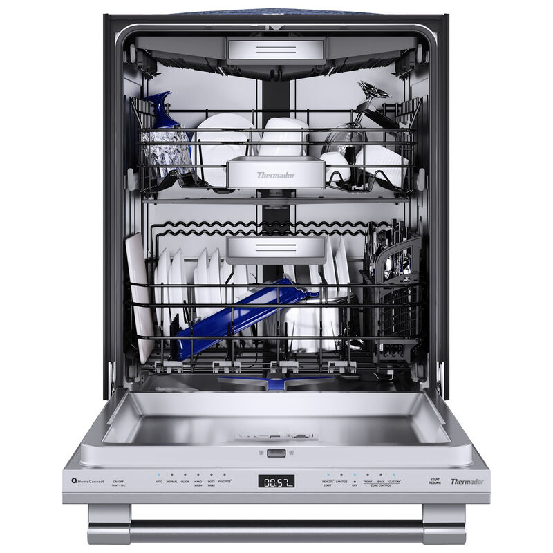 Thermador Star Sapphire 24 in. Top Control Smart Dishwasher with 42 dBa Sound Level, 3rd-Rack & StarDry - Stainless Steel, , hires