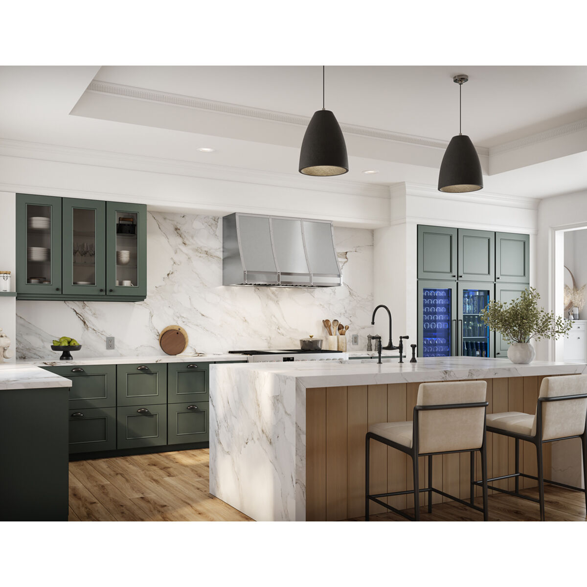 Zephyr 36 in. Custom Wall Hood - Stainless Steel | P.C. Richard & Son