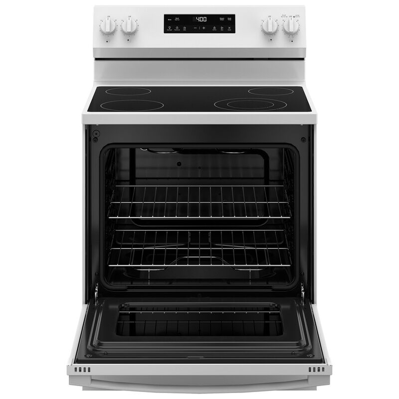 GE 400 Series 30 in. 5.3 cu. ft. Oven Freestanding Electric Range with 4 Radiant Burners - White, White, hires