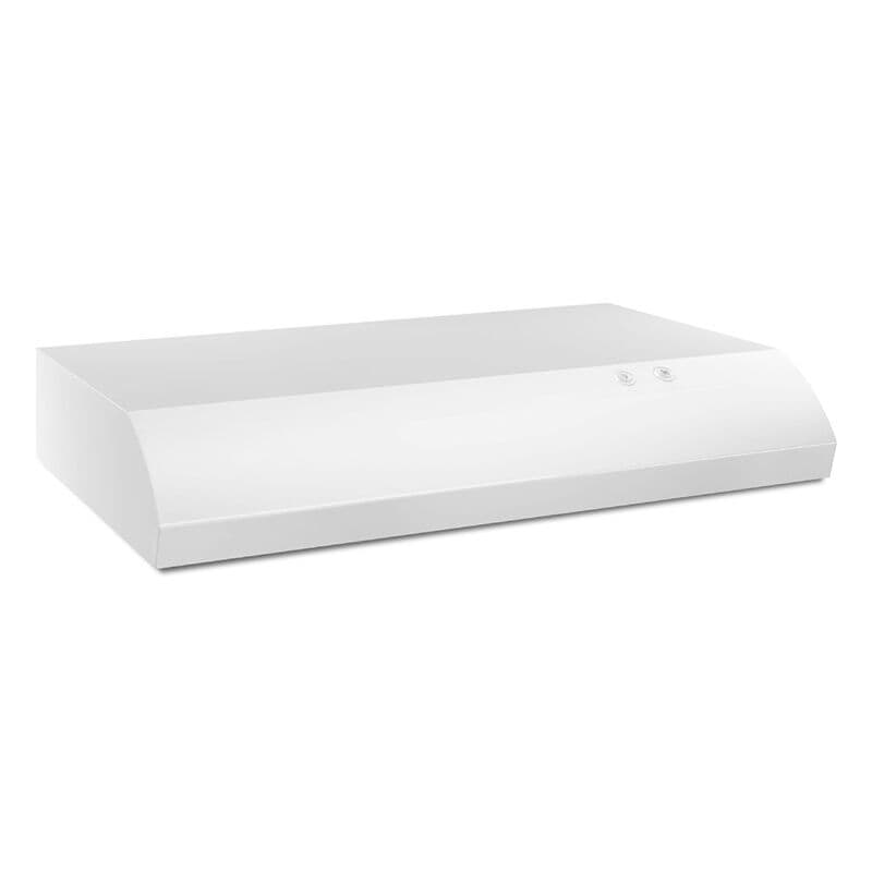 Whirlpool 30 in. Ductless Standard Style Range Hood with 140 CFM, 2 Fan Speeds & 1 Incandescent Light - White, , hires