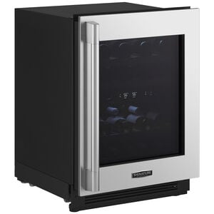 Signature Kitchen Suite 24 in. Undercounter Smart Wine Cooler with Metal & Wood Racks, Dual Temperature Zones & 41 Bottle Capacity - Custom Panel Ready, , hires