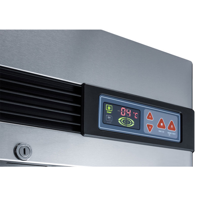 Summit 28 in. 23.0 cu. ft. Left-Hinged Freezerless Refrigerator for Pharmacy Use - Stainless Steel, , hires