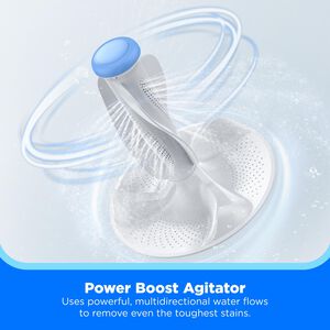 Midea 25 in. 3.9 cu. ft. Top Load Washer with Power Wave 360 Agitator - White, , hires