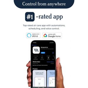 Windmill 8,000 BTU 115V Smart Energy Star Window Air Conditioner with 3 Fan Speeds, Sleep Mode & Remote Control - White, , hires