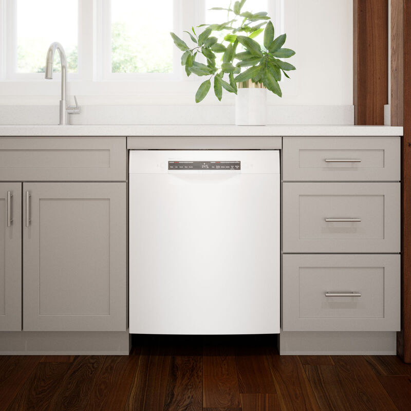 Bosch 300 Series 24 in. Smart Built-In Dishwasher with Front Control, 46 dBA Sound Level, 13 Place Settings, 5 Wash Cycles & Sanitize Cycle - White, , hires