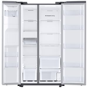 Samsung Bespoke 36 in. 27.4 cu. ft. Smart Side-by-Side Refrigerator with Ice & Water Dispenser - Fingerprint Resistant Stainless Steel, , hires