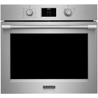 Frigidaire Professional 30 in. 5.3 cu. ft. Steam Electric Single Wall Oven with True European Convection - Stainless Steel | PCWS3080AF