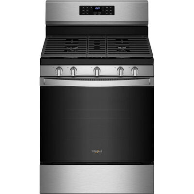 Whirlpool 30 in. 5.0 cu. ft. Air Fry Convection Oven Freestanding Gas Range with 5 Sealed Burners - Fingerprint Resistant Stainless Steel | WFG550S0LZ