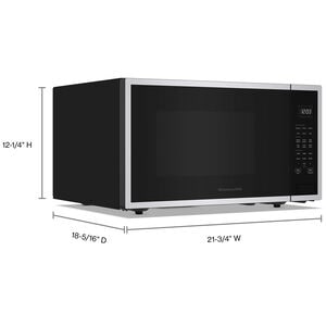 KitchenAid 22 in. 1.6 cu. ft. Countertop Microwave with Sensor Cooking - Stainless Steel, Stainless Steel, hires