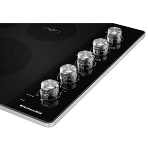 KitchenAid 30 in. 5-Burner Electric Cooktop with Simmer Burner & Power Burner - Stainless Steel, , hires