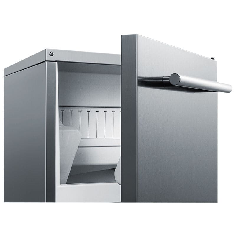 Summit 15 in. Built-In Undercounter Outdoor Commercial-Use Ice Maker with 26 lb. Ice Storage & Auto-Defrost - Stainless Steel, , hires