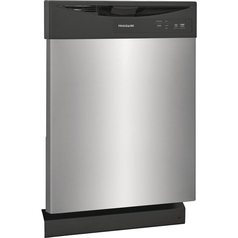 Frigidaire 24 in. Front Control Dishwasher with 62 dBa Sound Level & Pocket - Stainless Steel, Stainless Steel, hires