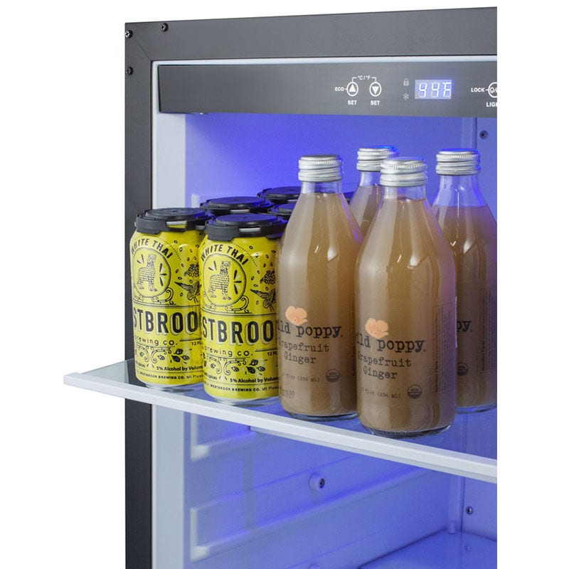 Summit 24 in. 4.6 cu. ft. Outdoor Undercounter Refrigerator with Towel Bar Handle - Stainless Steel, , hires