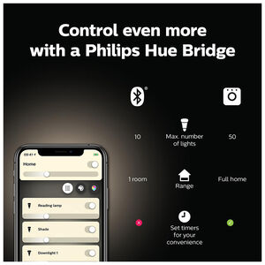 Philips - Hue White BR30 Bluetooth Smart LED Bulb - WhiteLED Bulb, , hires
