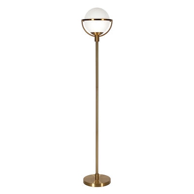 Hudson & Canal Cieonna Brass Globe & Stem Floor Lamp | FL0287