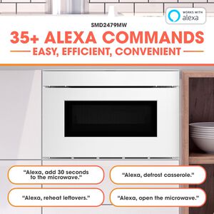 Sharp 24 in. 1.2 cu. ft. 950W Smart Drawer Microwave with Sensor Cooking - White, , hires