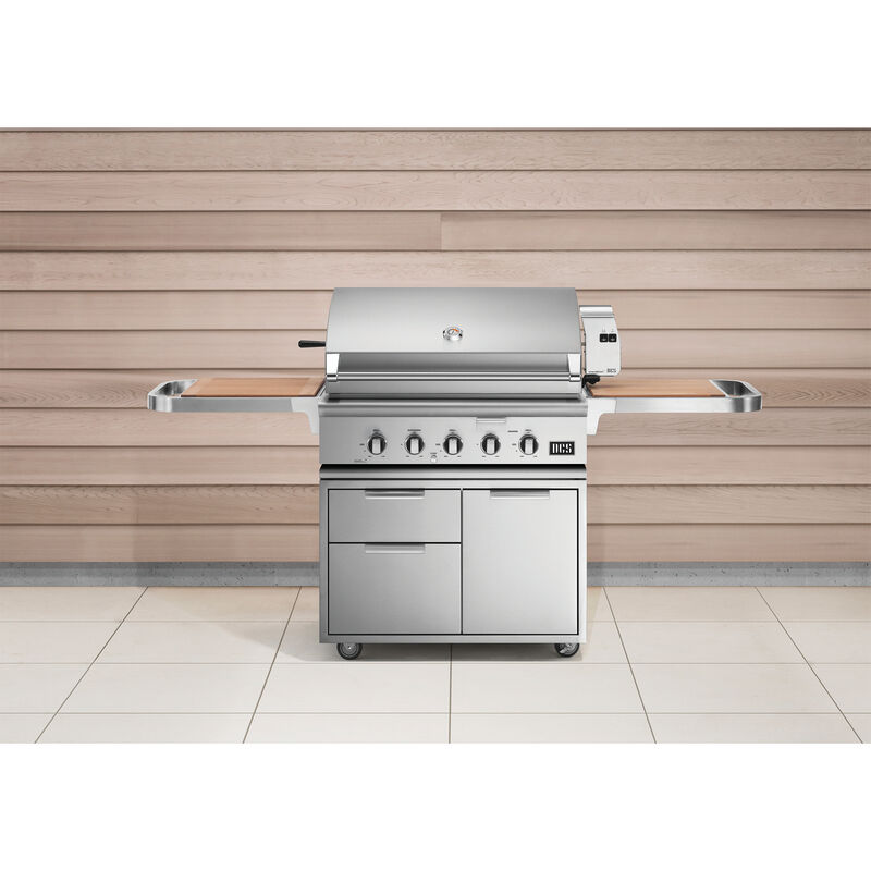 DCS Series 7 36 in. 3-Burner Built-In Natural Gas Grill with Rotisserie & Smoke Box - Stainless Steel, , hires
