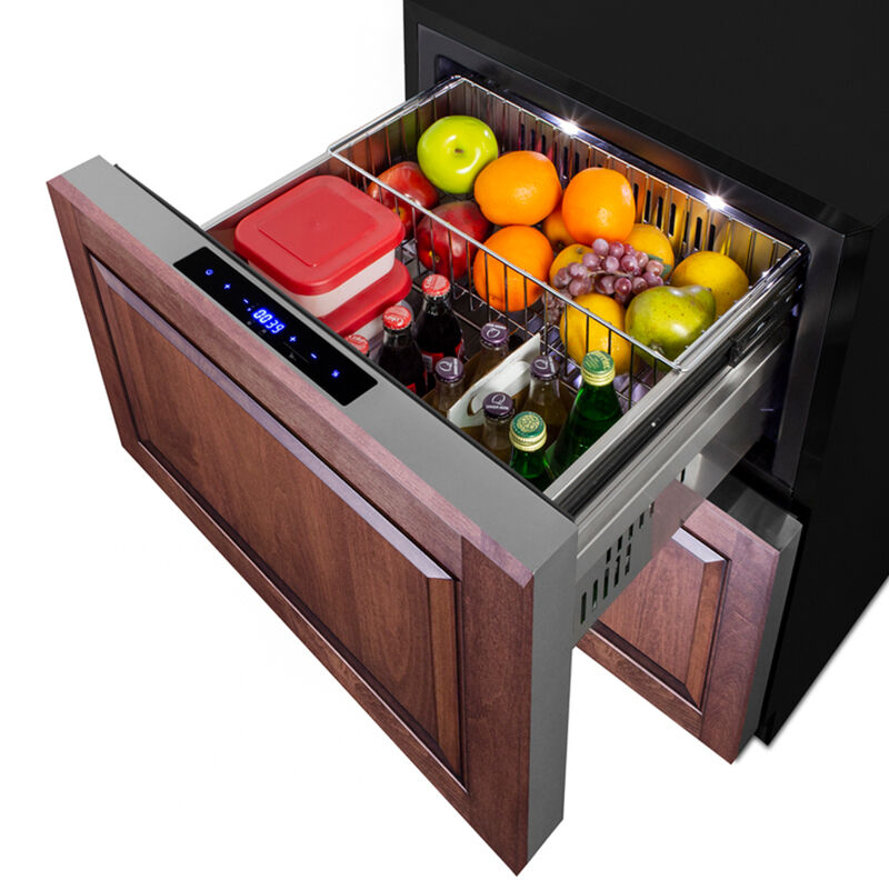 Summit 24 in. 3.3 cu. ft. Outdoor Refrigerator & Freezer Drawer - Stainless Steel/Panel Ready, , hires