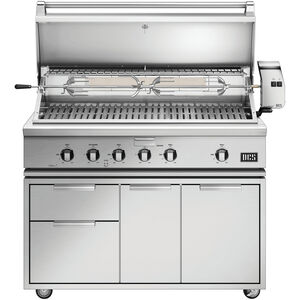 DCS Series 7 48 in. 4-Burner Built-In Natural Gas Grill with Rotisserie & Smoke Box - Stainless Steel, , hires