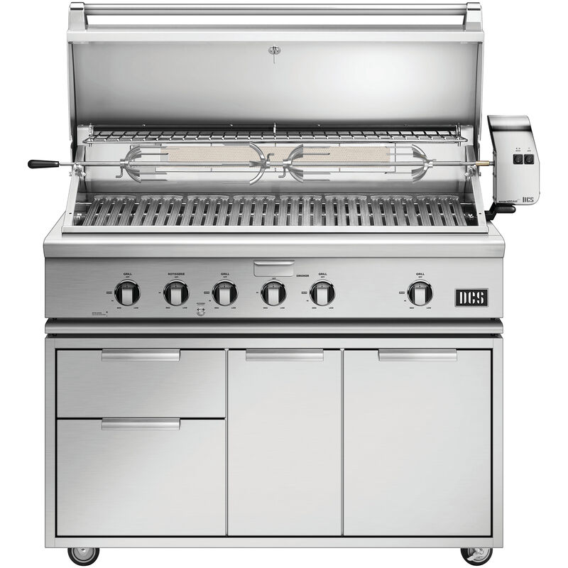 DCS Series 7 48 in. 4-Burner Built-In Natural Gas Grill with Rotisserie & Smoke Box - Stainless Steel, , hires