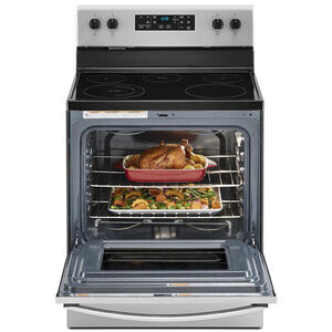 Whirlpool 30 in. 5.3 cu. ft. Oven Freestanding Electric Range with 5 Smoothtop Burners - Stainless Steel, Stainless Steel, hires