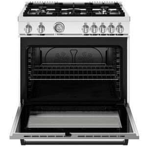 Bertazzoni Master Series 36 in. 5.9 cu. ft. Convection Oven Freestanding LP Gas Range with 5 Sealed Burners - Matte White, , hires