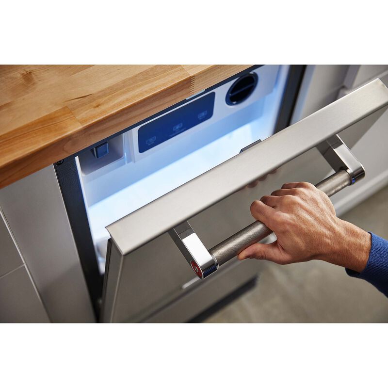 KitchenAid 18 in. Built-In Undercounter Ice Maker with 35 lb. Ice Storage, Auto-Defrost & Digital Control - Stainless Steel with PrintShield Finish, , hires