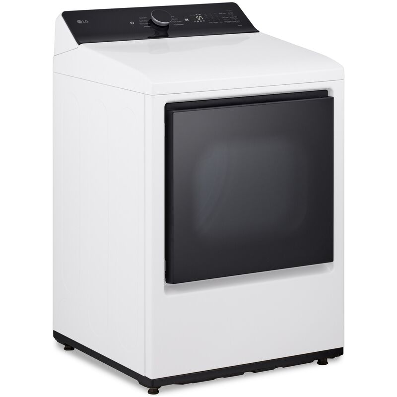 LG 27 in. 7.3 cu. ft. Smart Electric Dryer with EasyLoad Door & AI Sensor Dry - Alpine White, Alpine White, hires
