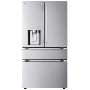 LG 36 in. 28.6 cu. ft. Smart 4-Door French Door Refrigerator with Ice & Water Dispenser - PrintProof Stainless Stee, , hires