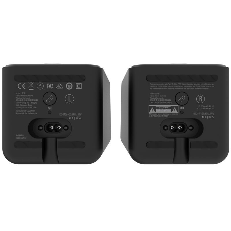 Klipsch Flexus Surr 200 Wireless Dolby Atmos Surround Sound Speakers (Pair) - Ebony, , hires