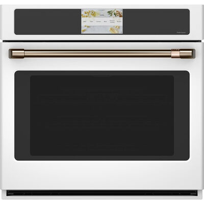 Cafe Professional Series 29" 5.0 Cu Ft. Electric Wall Oven with True European Convection with Direct Air & Self Clean - Matte White | CTS90DP4NW2