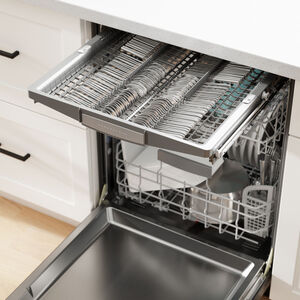 Bosch 800 Series 24 in. Top Control Smart Dishwasher with 42 dBa Sound Level, 3rd-Rack & CrystalDry - Black Stainless, Black Stainless, hires