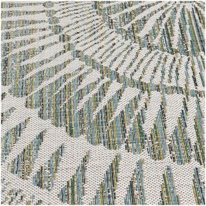 Natco Colourscape Collection Outdoor Area Rug Amiri 5'3"x7'3" - Green/Ecru, , hires