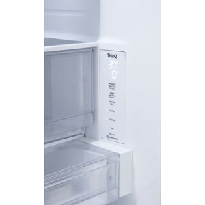 LG 36 in. 26.5 cu. ft. Smart Counter Depth French Door Refrigerator with Internal Water Dispenser - Black Stainless Steel, Black Stainless Steel, hires